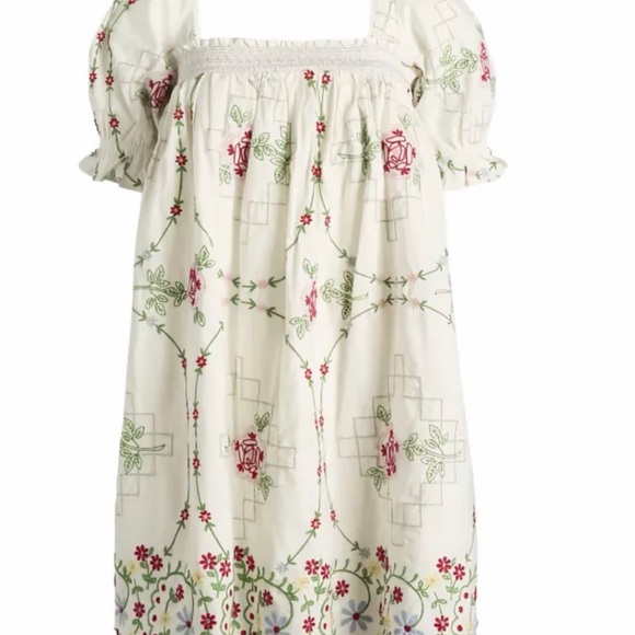 Damson madder Lulu Embroidered Mini Dress - Picture 2 of 4